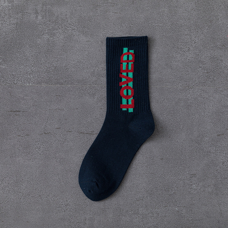 Hip hop english alphabet socks