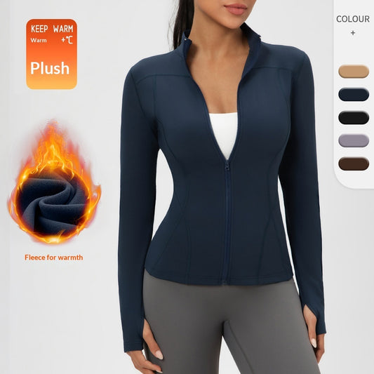 Cinched-fit Workout Running Top With A Warm Outer Layer
