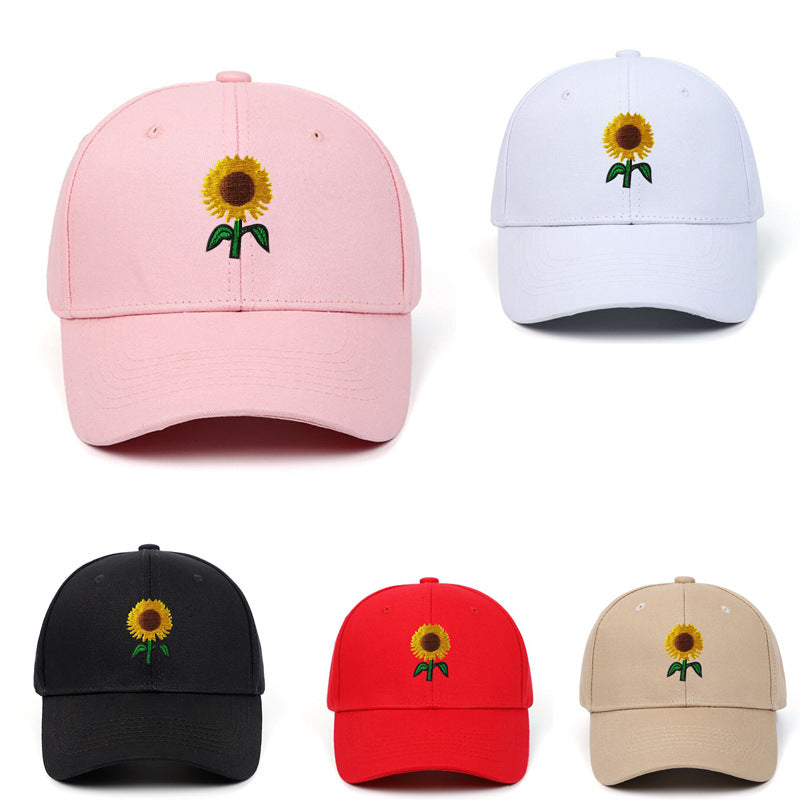 Sunflower Embroidered Baseball Casual Hat