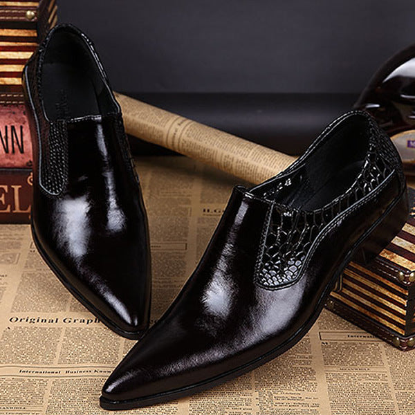 Bright Leather Summer British Trend Low-top Shoes Pointed Shoes Trendy Men's Shoes