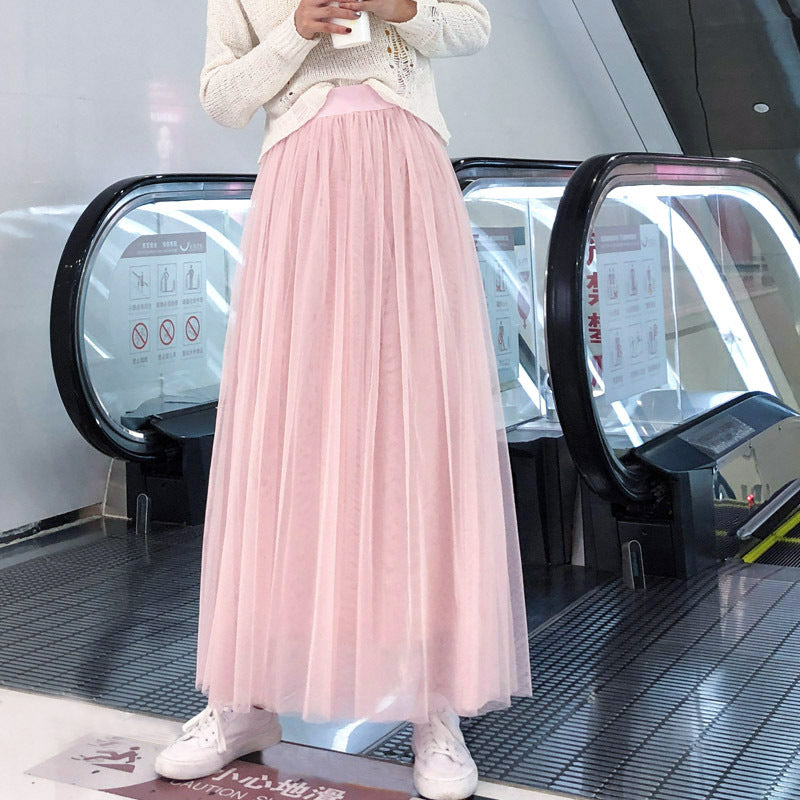 Women's Fashion High Waist Skinny And Slim A-line Puffy Skirt