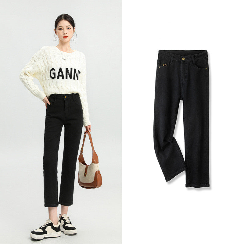 Women's Cropped Straight Dralon Jeans