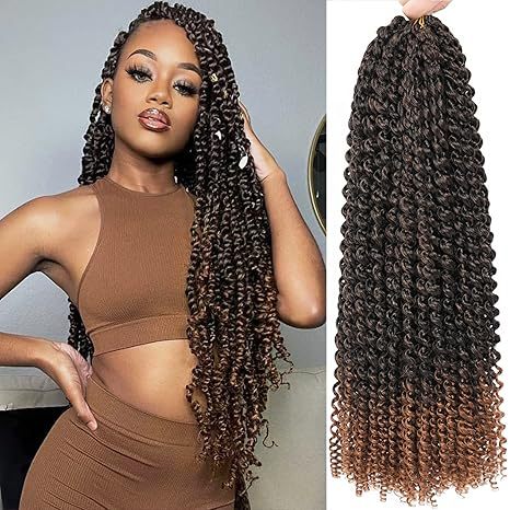 European And American Water Ripple Crochet Wig Braid Crochet Double Strand