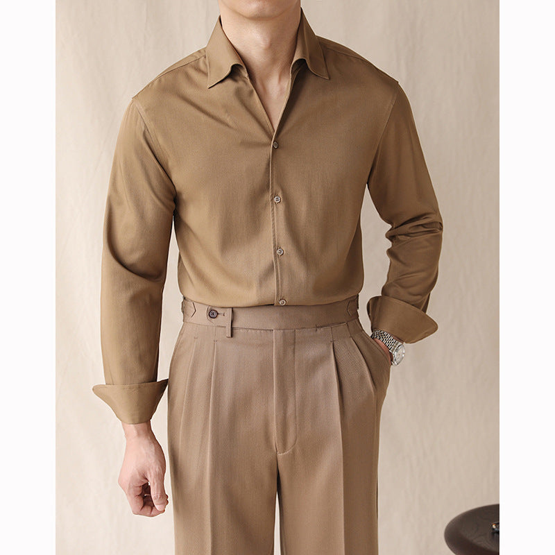 One-piece Collar Long-sleeved Shirt