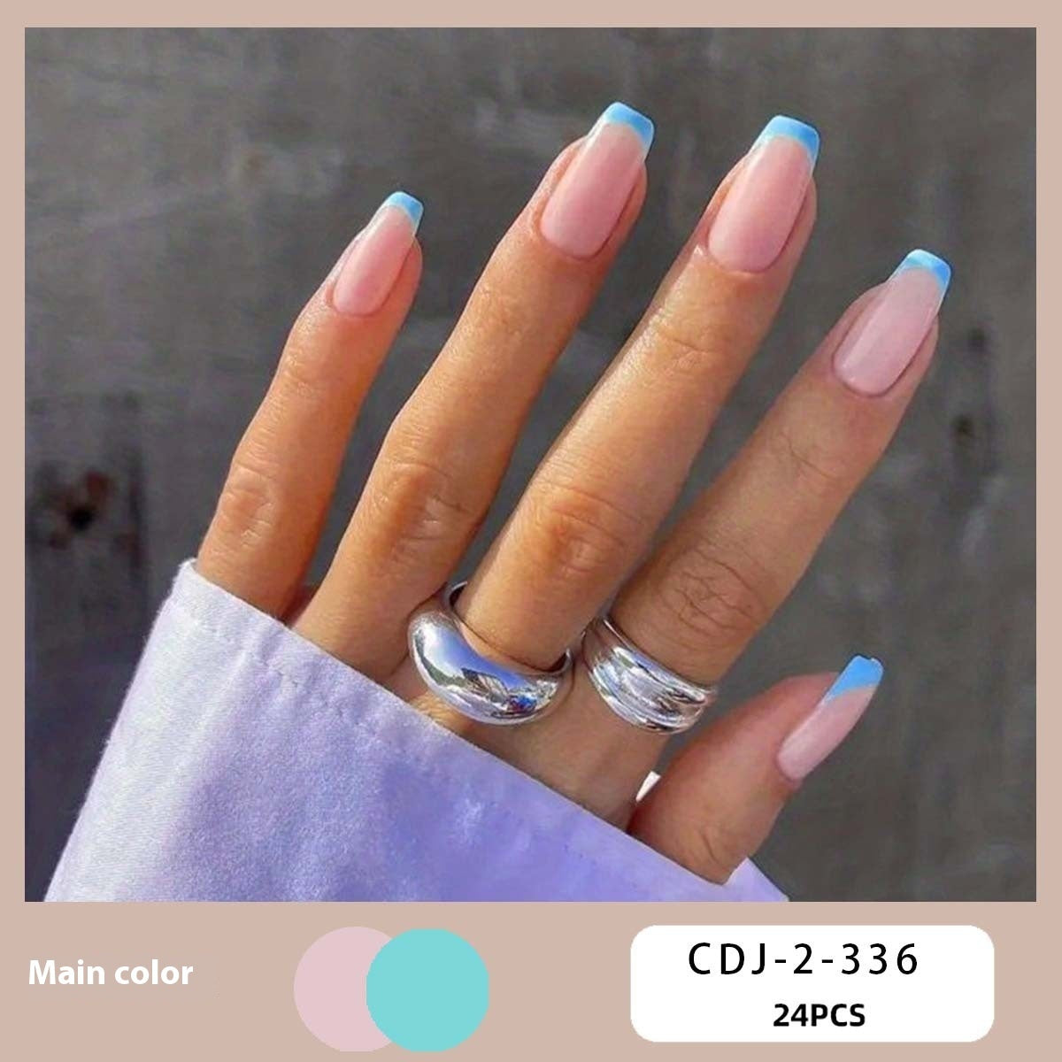 Women's European, American And French Style Pieces Fake Nail Patch