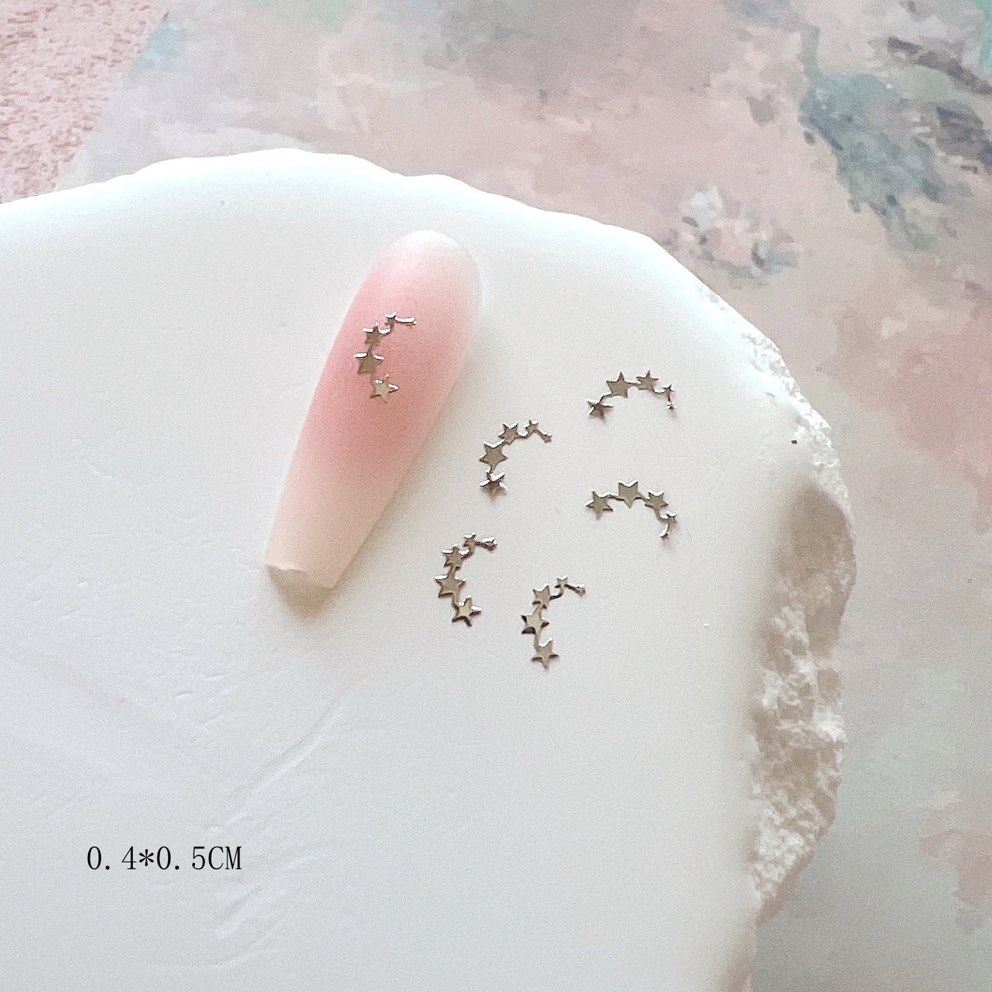 Gold And Silver Star Nail Art Metal Flakes