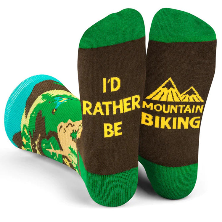 Alphabet Trendy Socks Cotton Street Sesh Middle Tube