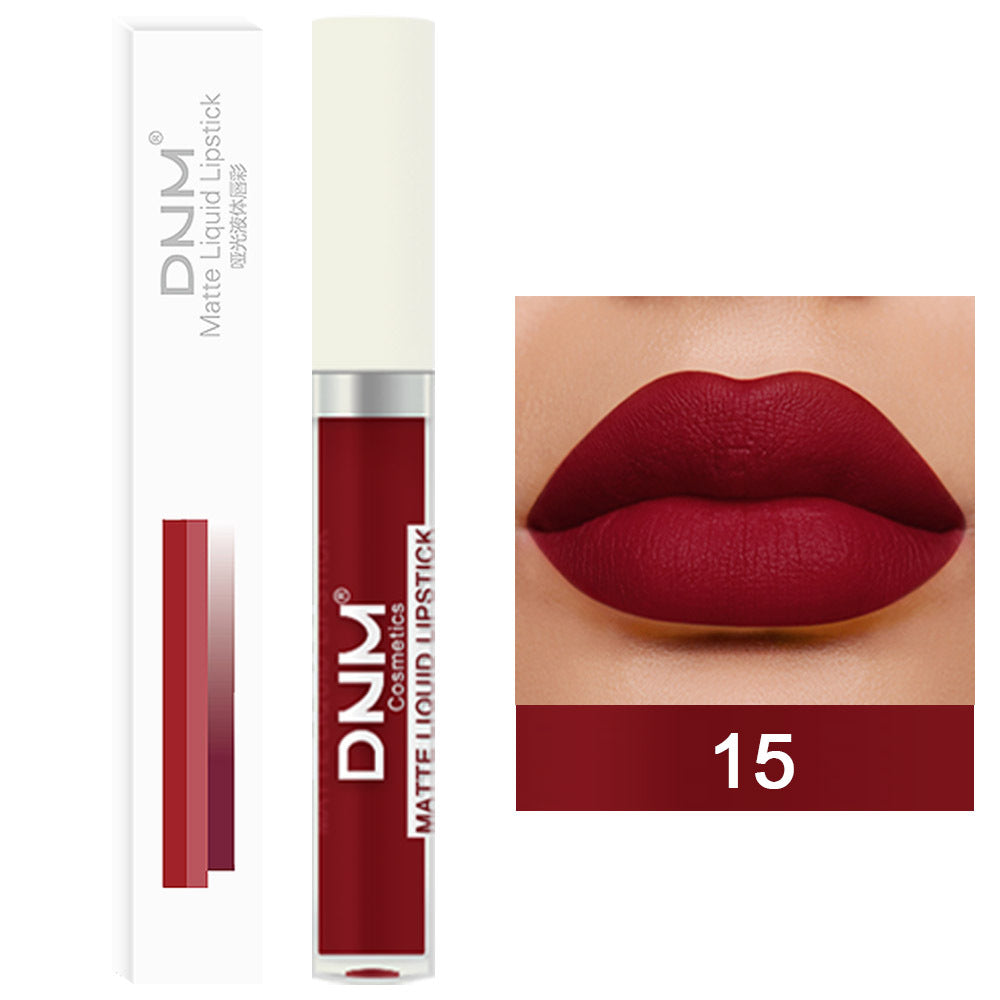 19-color Matte Lip Gloss Waterproof Long-lasting Long Lasting And Does Not Fade Lip Lacquer