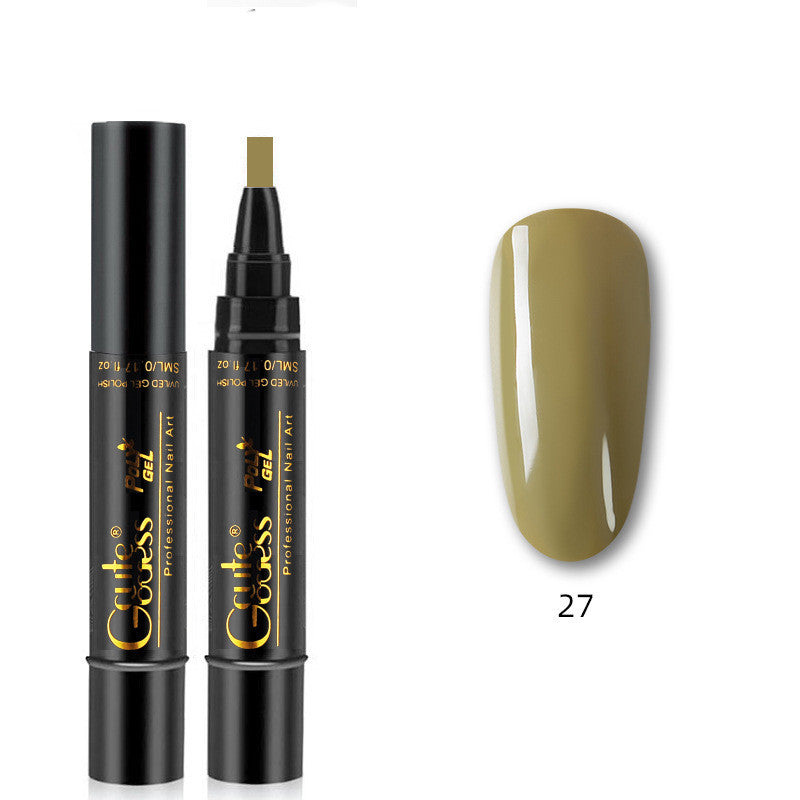 Nail Glue Pen 3 In 1   One-step Glue Phototherapy Plastic Nail Magnet Pen French Water Ripple Cat Eye Strong Magnet Pen DIY Manicure Tool Pen