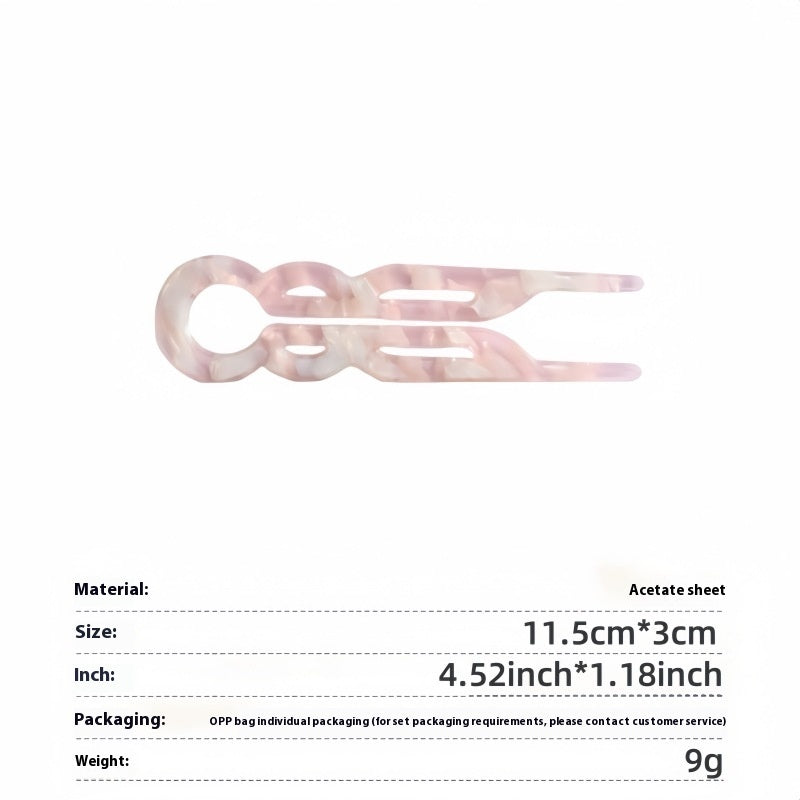 Acetate Hairpin U-shaped French Style