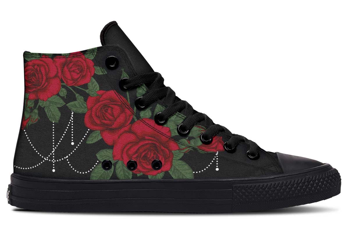 Men's And Women's Fashion Color Printing High-top Canvas Shoes
