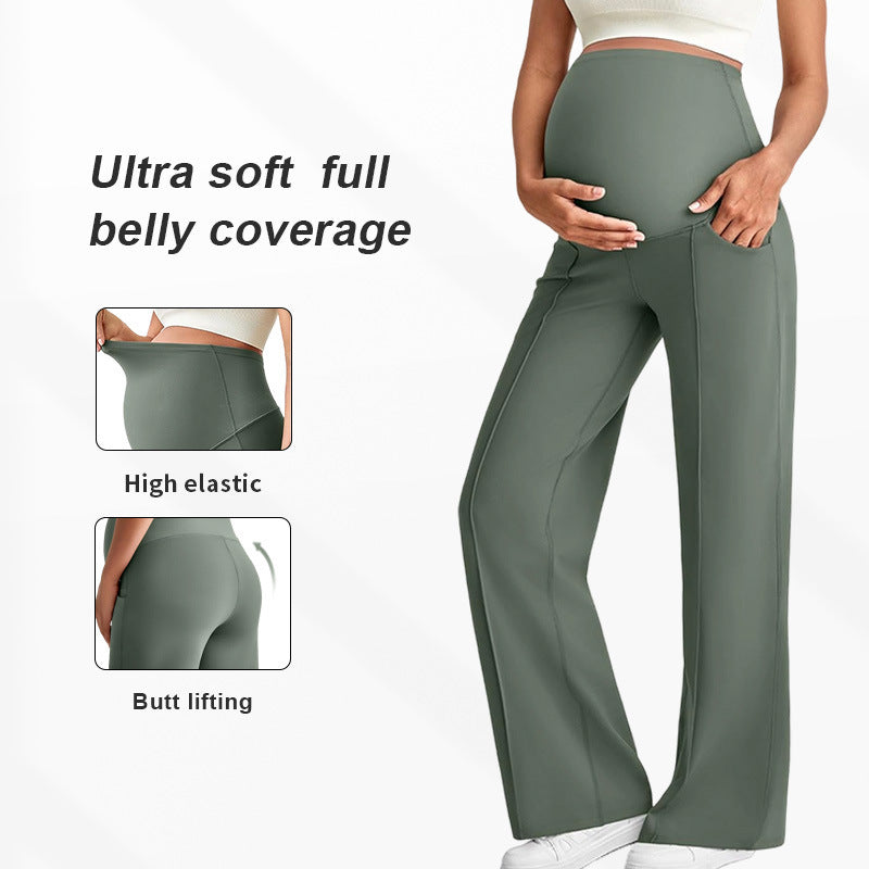 Maternity Belly Support Straight Leg Pants