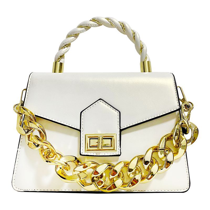 Fall Winter Fashion Crossbody Bag Twisted Chain Women's Bag Handbag Simple Texture Shoulder Messenger Bag