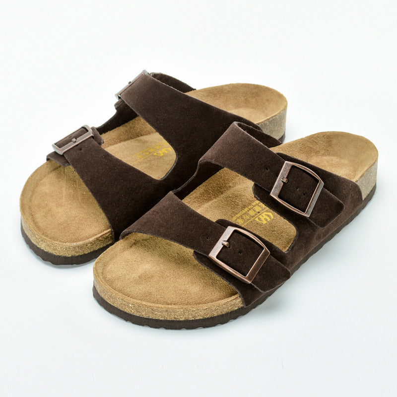 Slippers Summer Beach Shoes Leisure Cork Couple Sandals And Slippers