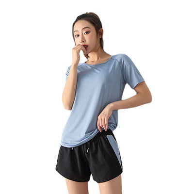 Plus Size Sports Quick Dry Short Sleeve Loose T-Shirt