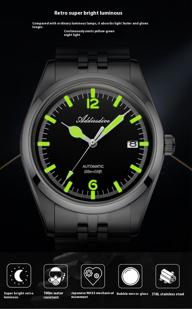 Stainless Steel Automatic Mechanical Watch 316L