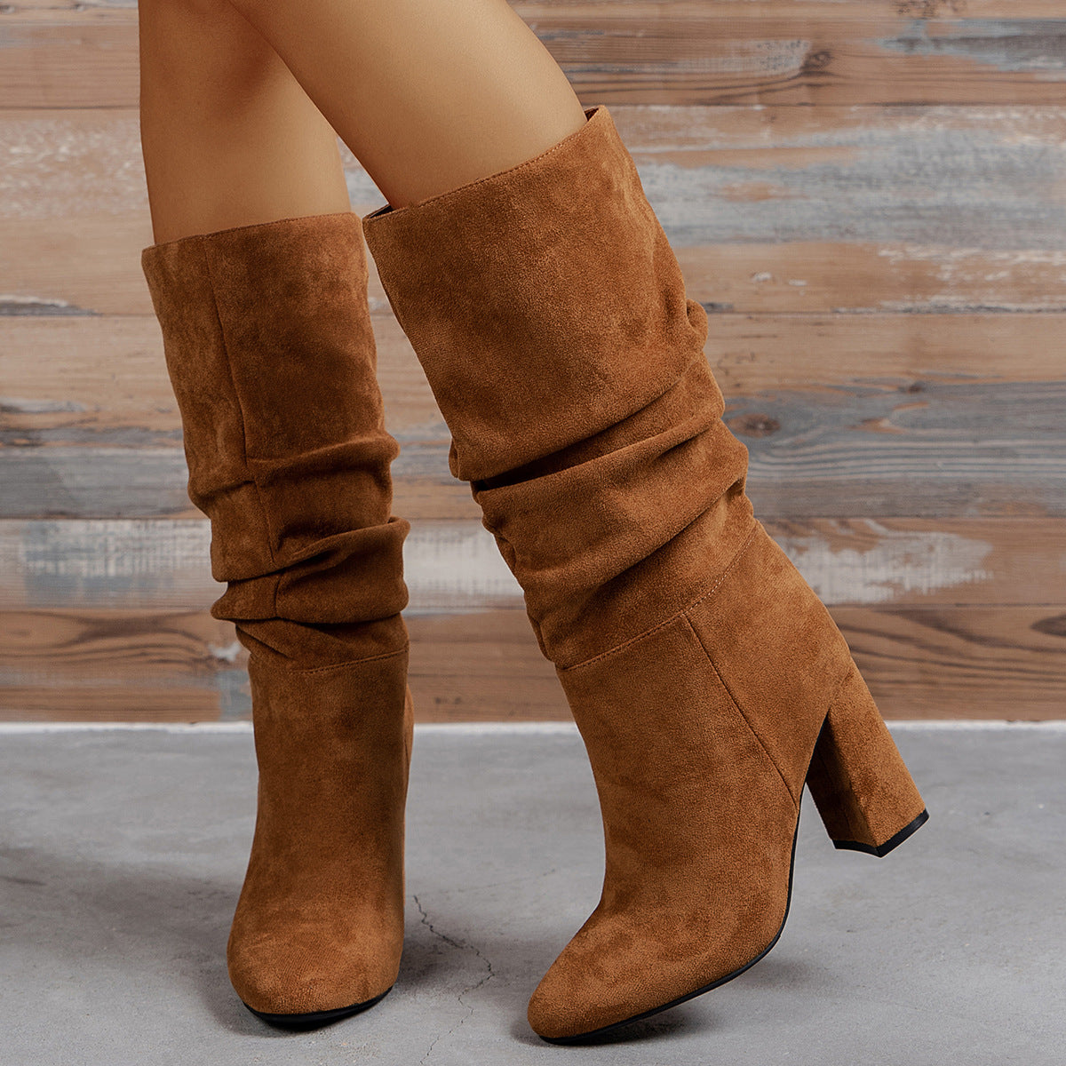 New European And American High Heel Slip-on Fashion Women's Boots