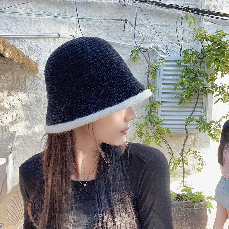 Women's Autumn And Winter New Lamb Wool Bucket Hat