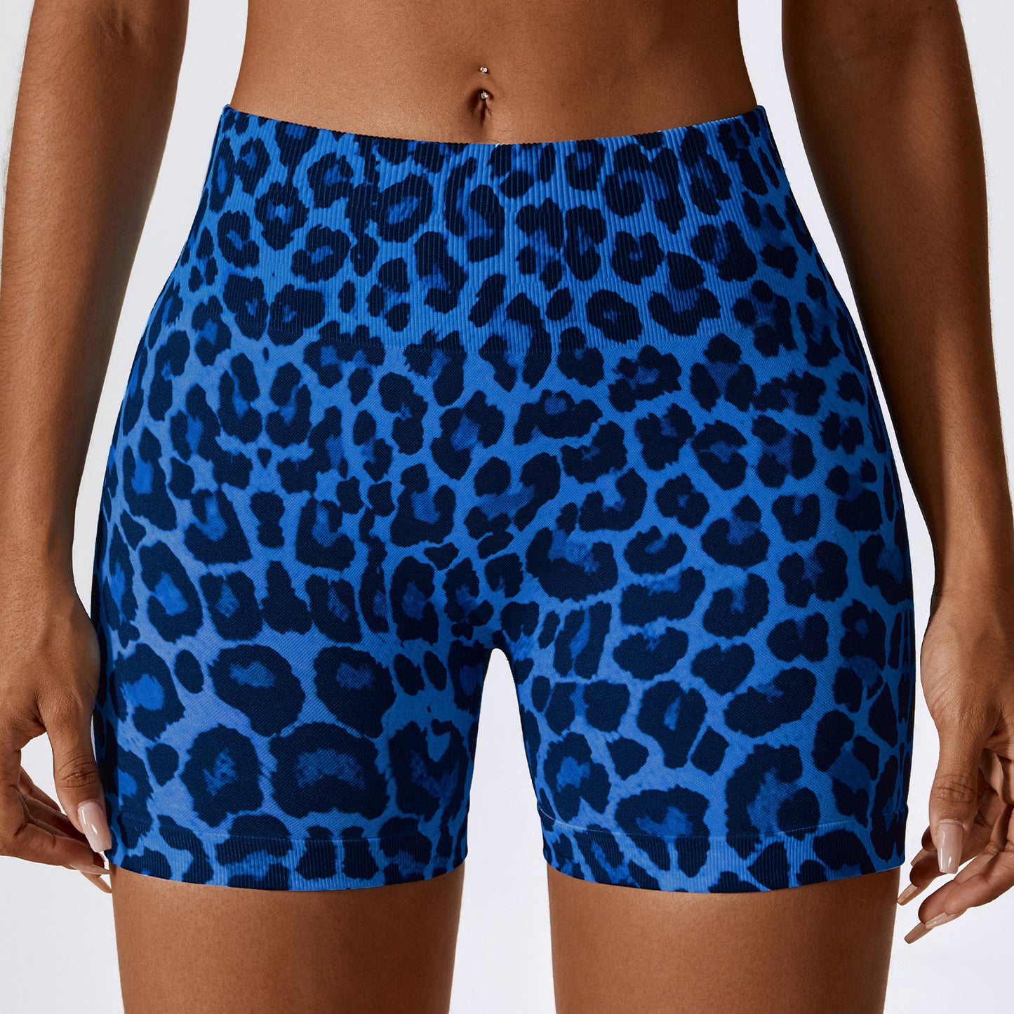 European And American Digital Printing Seamless Yoga Shorts