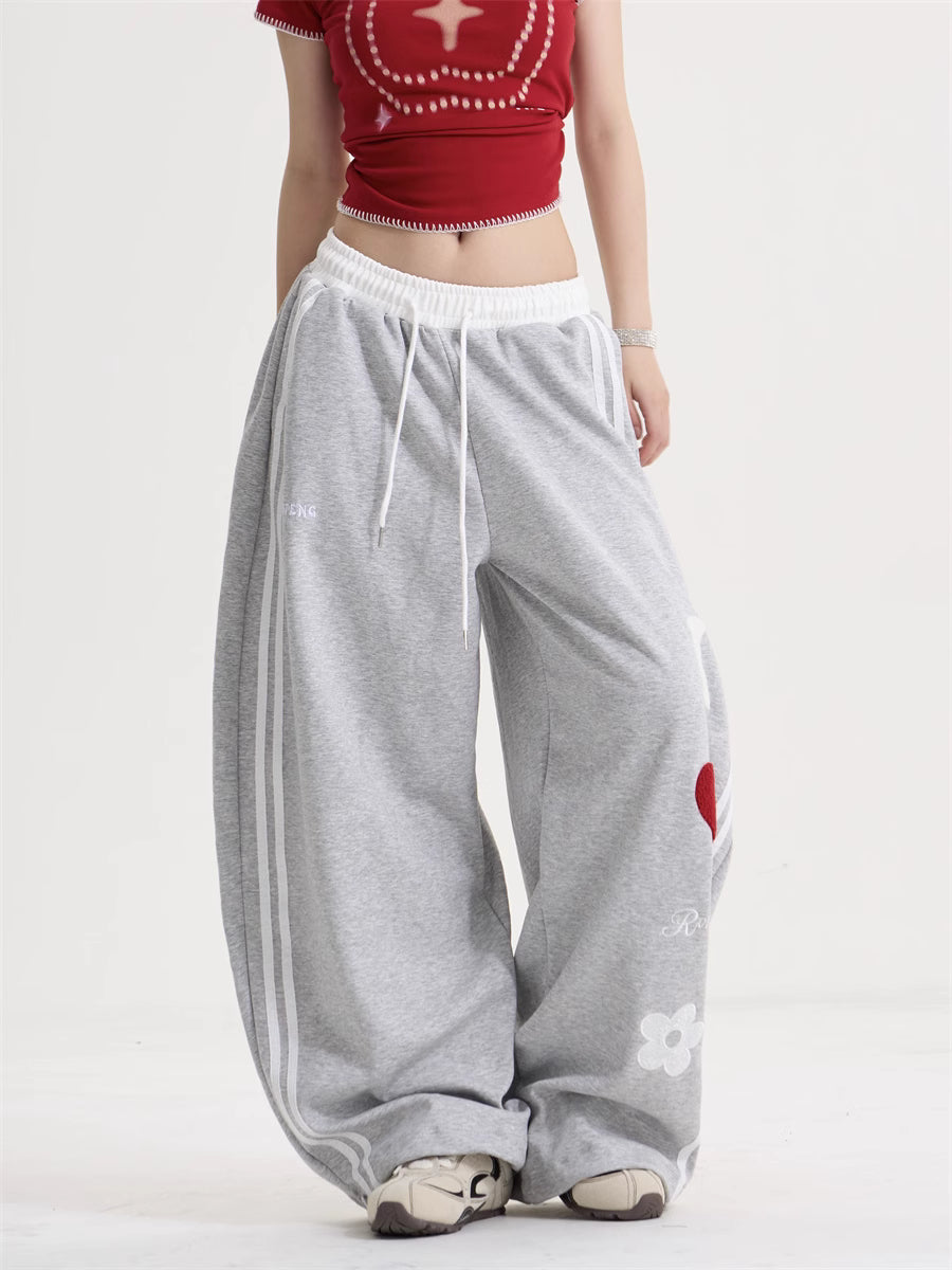 Women's American-style Retro Cleanfit Wide-leg Pants