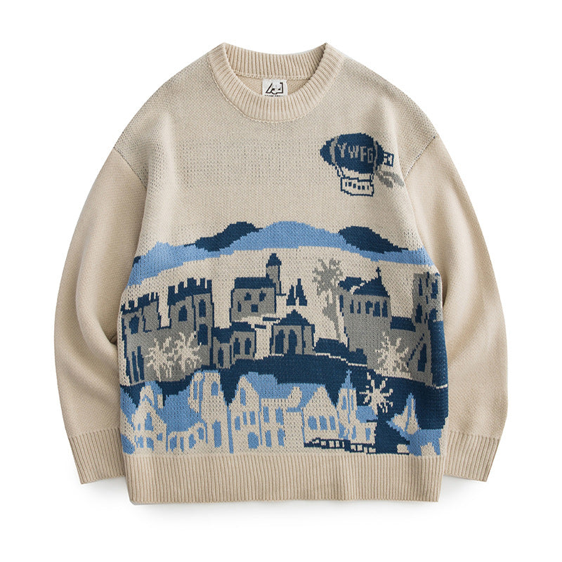 Men's Thick Round Neck Casual Loose Sweater