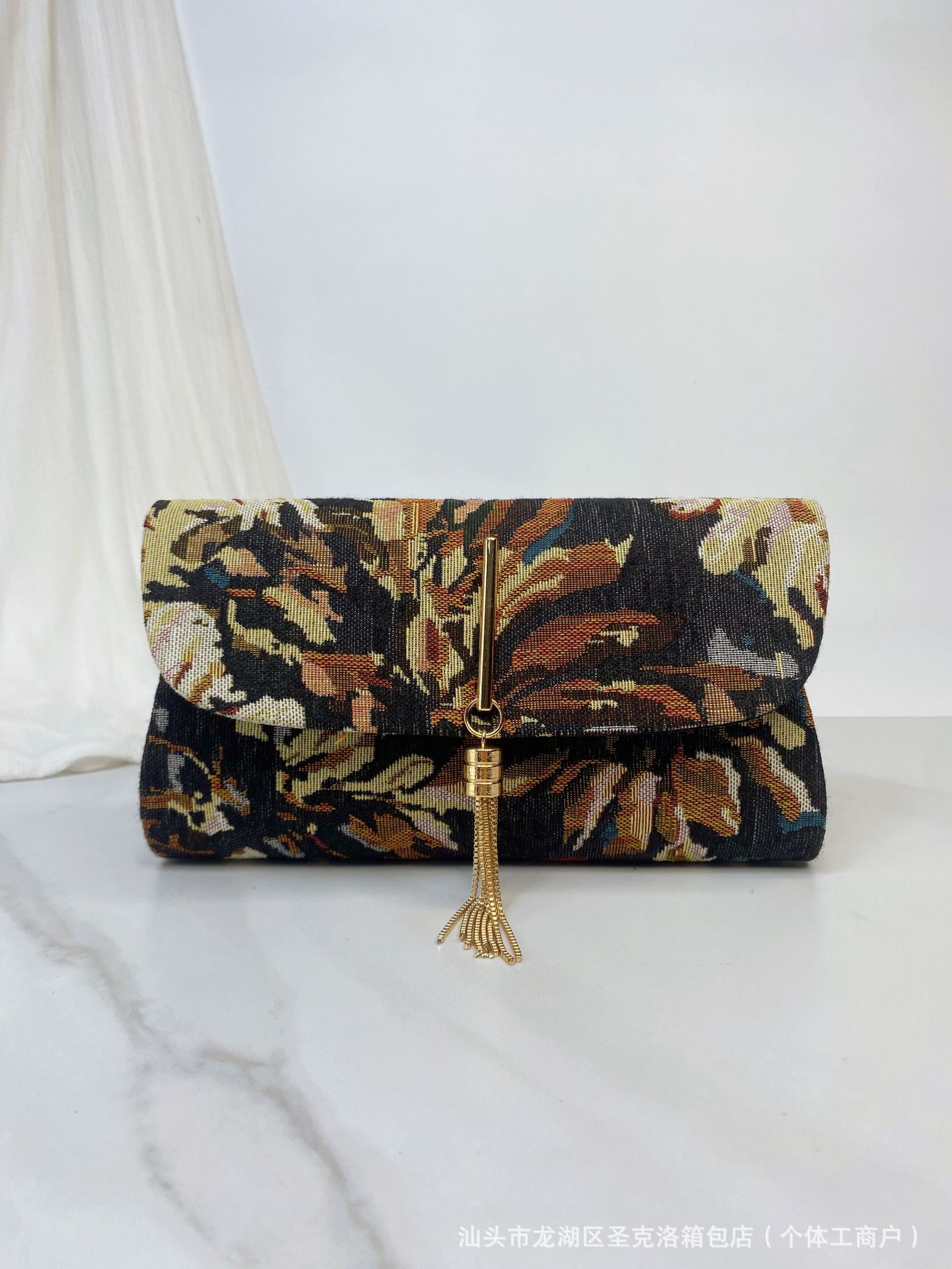 Embroidered And Printed Womens Clutch Bag