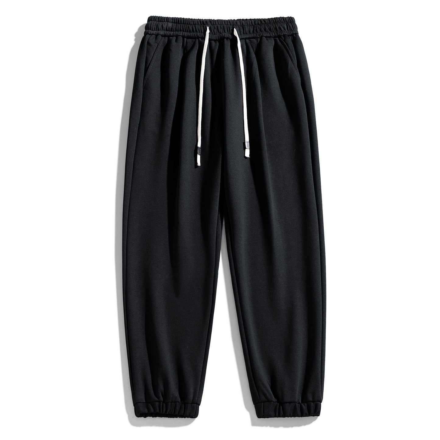 Solid Color Plus Size Round Neck Sweater Casual Pants Suit
