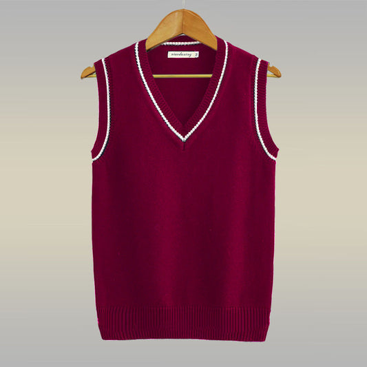 Thickened V-neck Pullover Woolen Vest Men