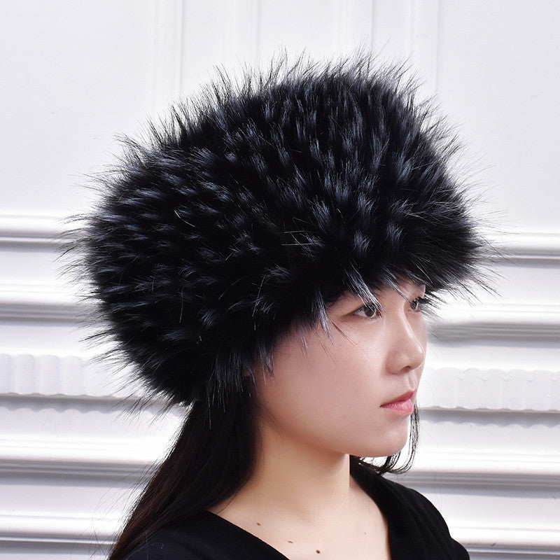 Women's Fashionable All-Match Hat, Northeast Ethnic Style Artificial Wool Hat, Winter