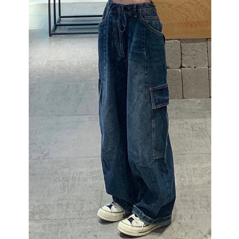 Mørkeblå Jeans til Kvinder i Amerikansk Retrostil