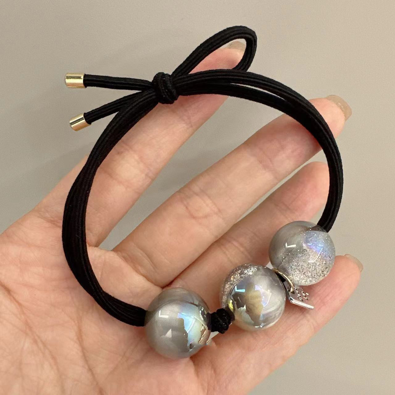Simple Rubber Band Large Beads Durable Head Rope
