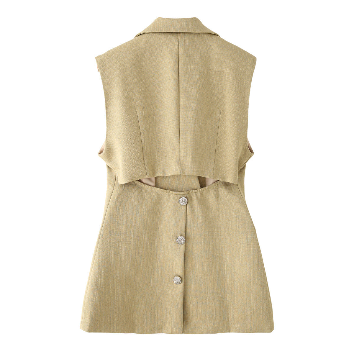 European And American Style Temperament Commute Trendy Backless Irregular Suit Vest