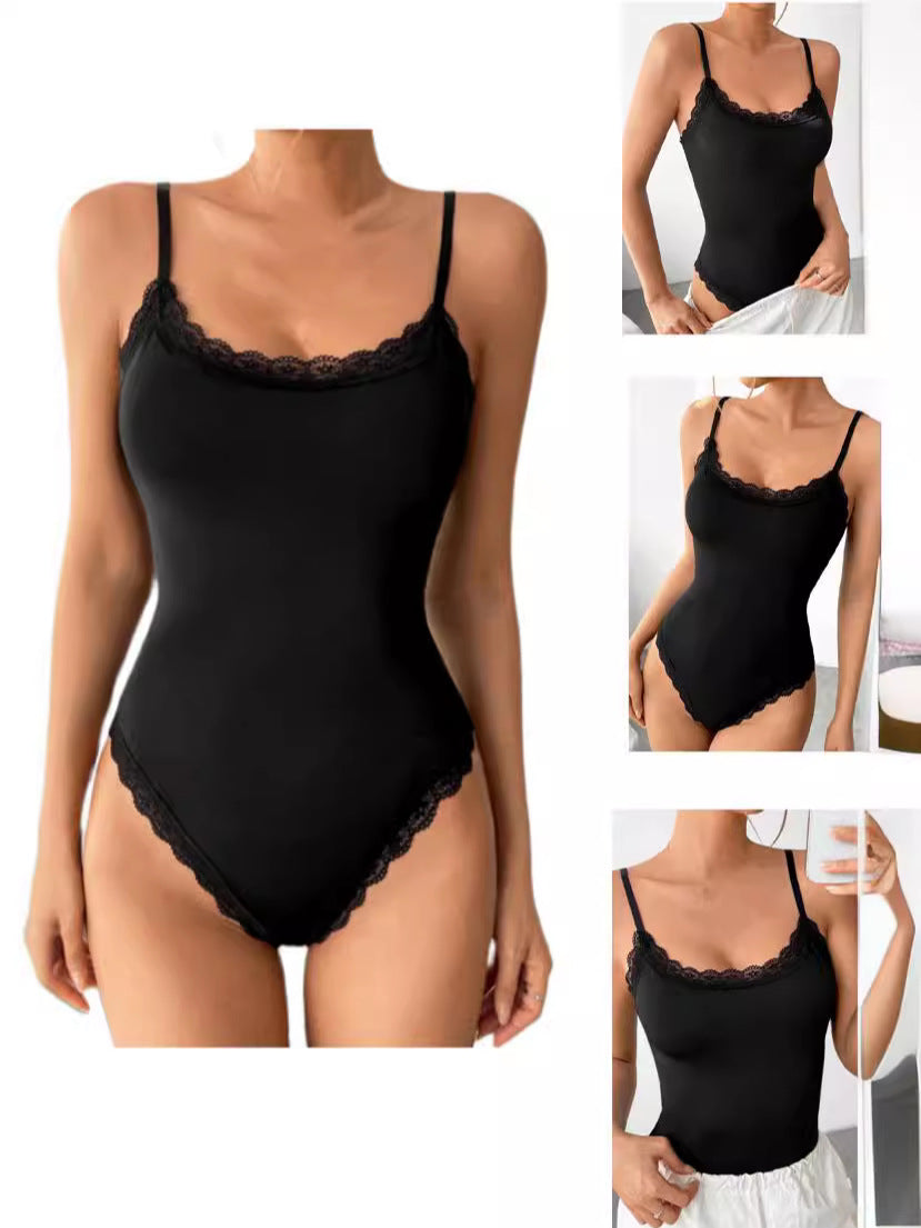 Women's Fashion Tight Lace Sling Jumpsuit