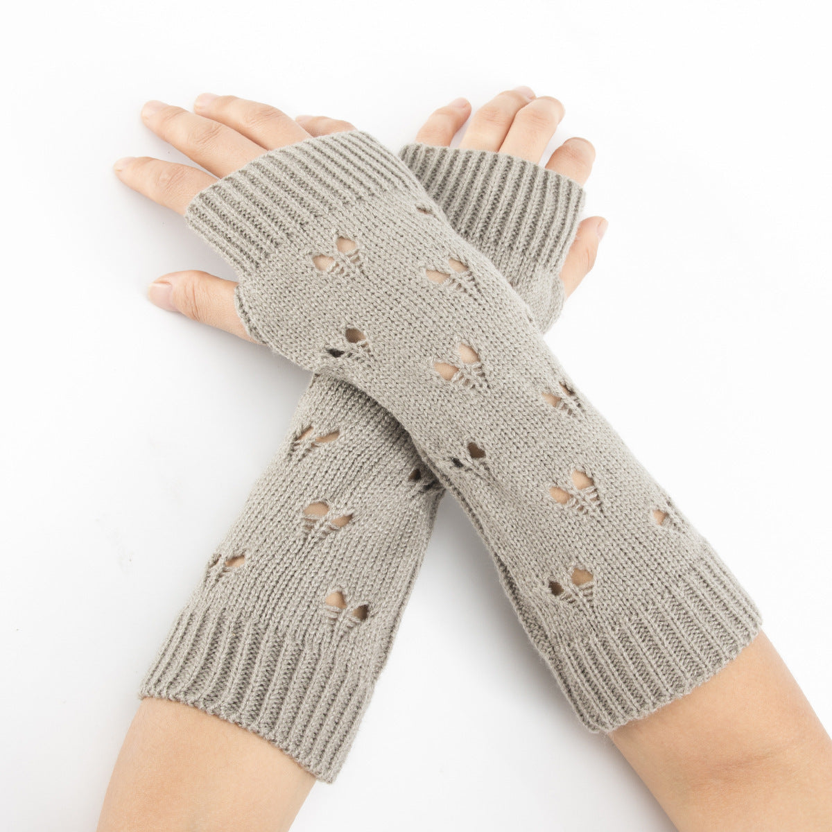 Ladies Jacquard Love Knitted Wool Warm Arm Cover