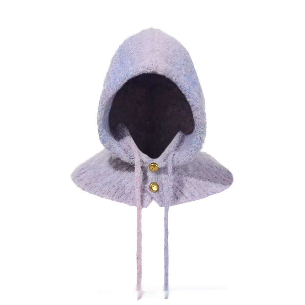 Warm Ear-protecting Hat And Scarf In One Tie-dye Balaclava Hat