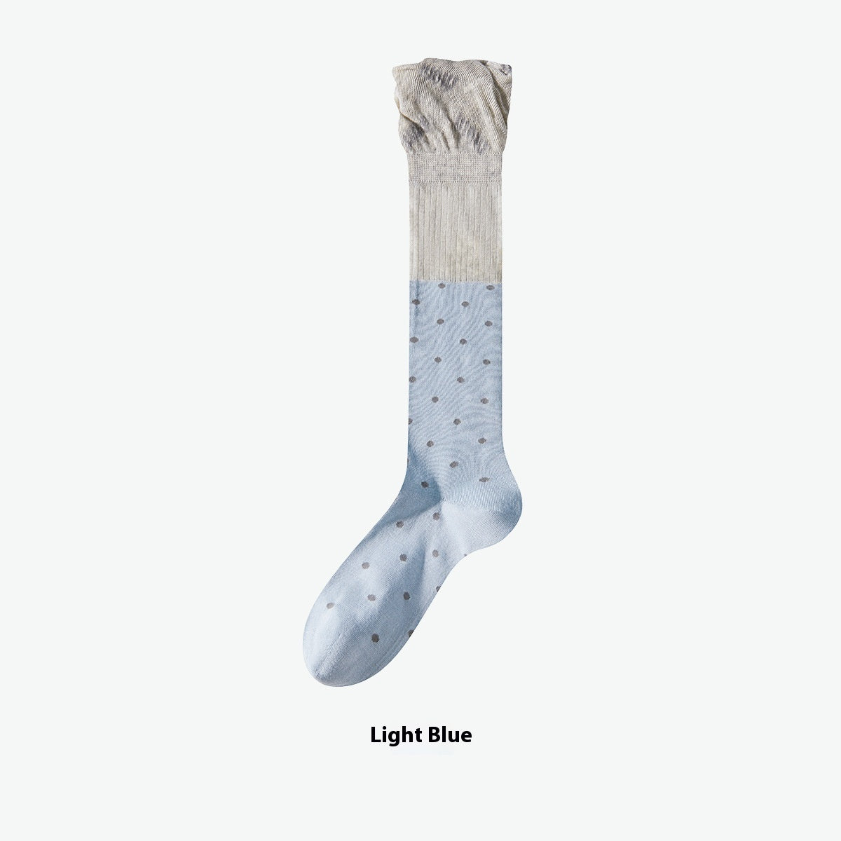 Women's Lace Letter Splicing Polka Dot Long Tube Comfortable Calf Socks
