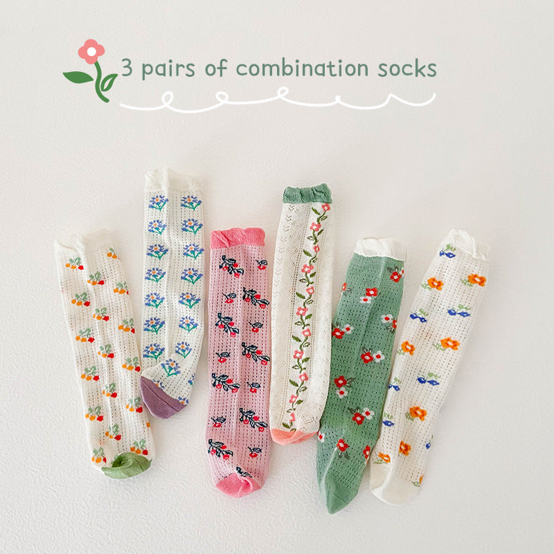 Summer Baby Thin Loose Women's Socks Spun Glass