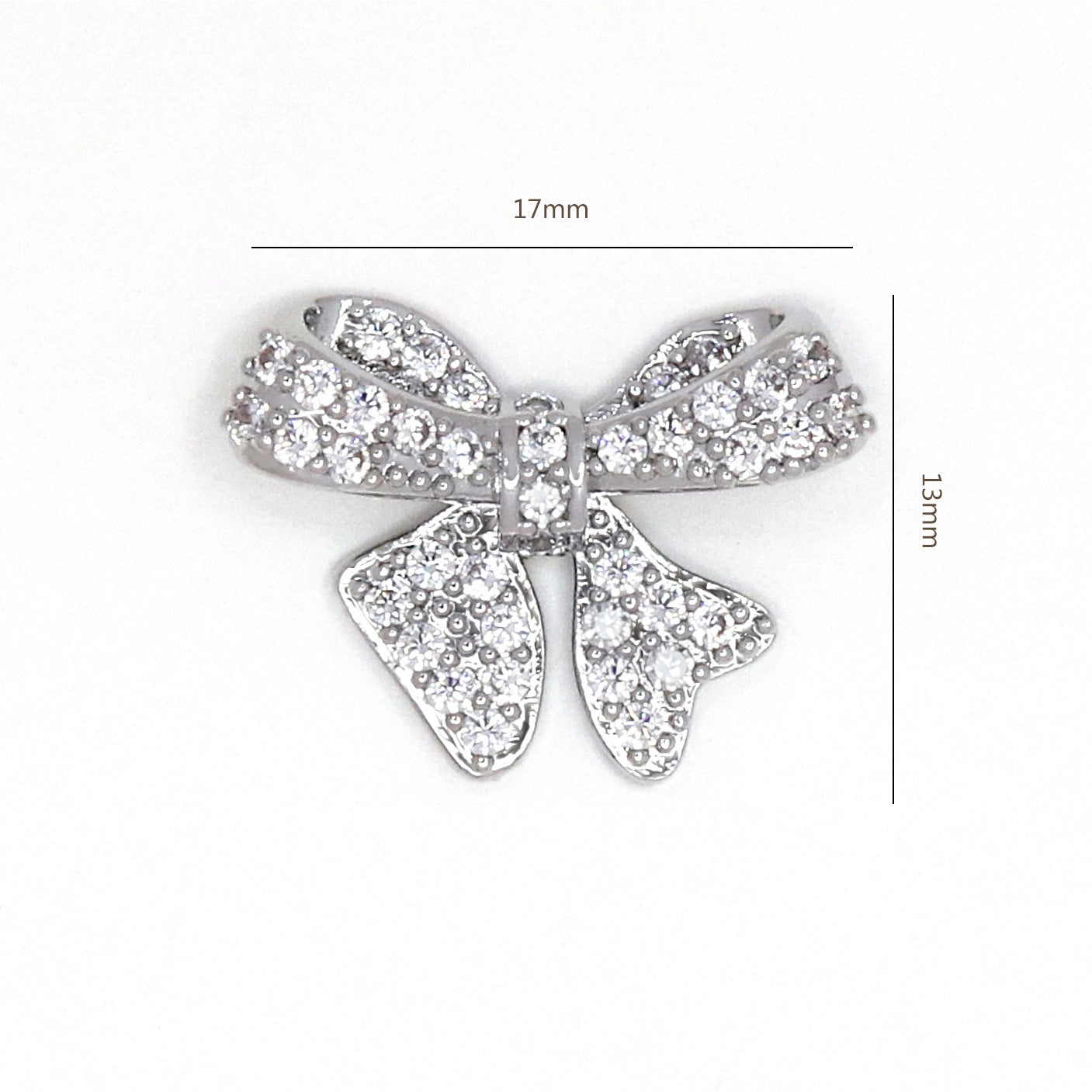Bow Zircon Nail Ornament Zircon