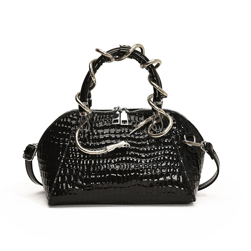 European And American Fashion Stone Pattern Personality Retro Easy Matching Portable Crossbody Shell Bag
