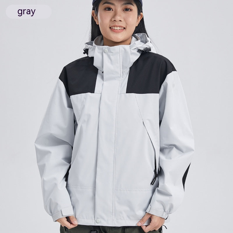 Hooded Outdoor Shell Jacket For Men And Women