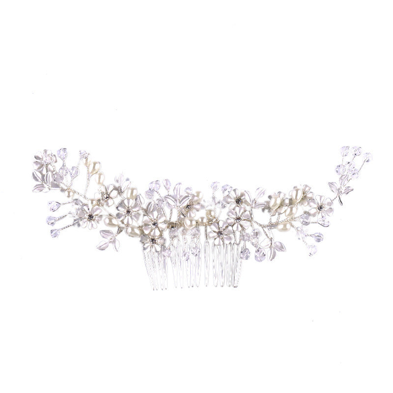 Alloy Flowers With Comb Hair Ornaments For Marriage