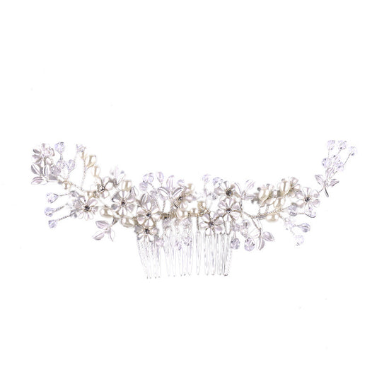 Alloy Flowers With Comb Hair Ornaments For Marriage