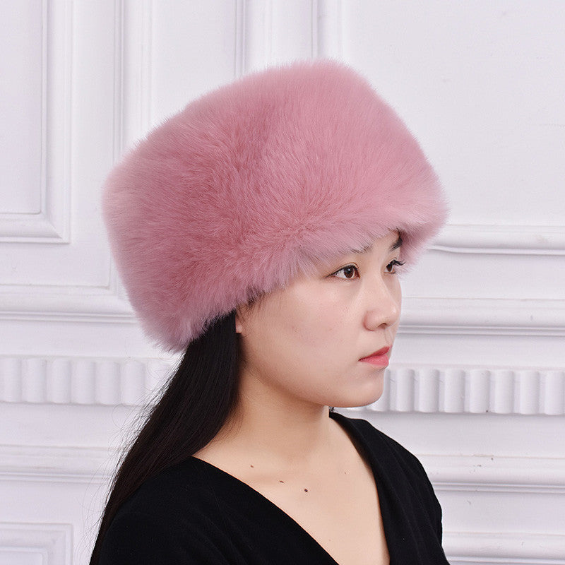Women's Fashionable All-Match Hat, Northeast Ethnic Style Artificial Wool Hat, Winter