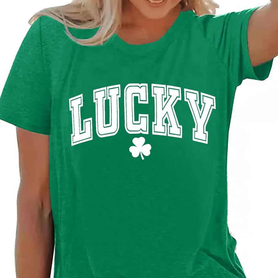 St Patricks Day Skjorter til kvinder irske Shamrock T-shirts Gra