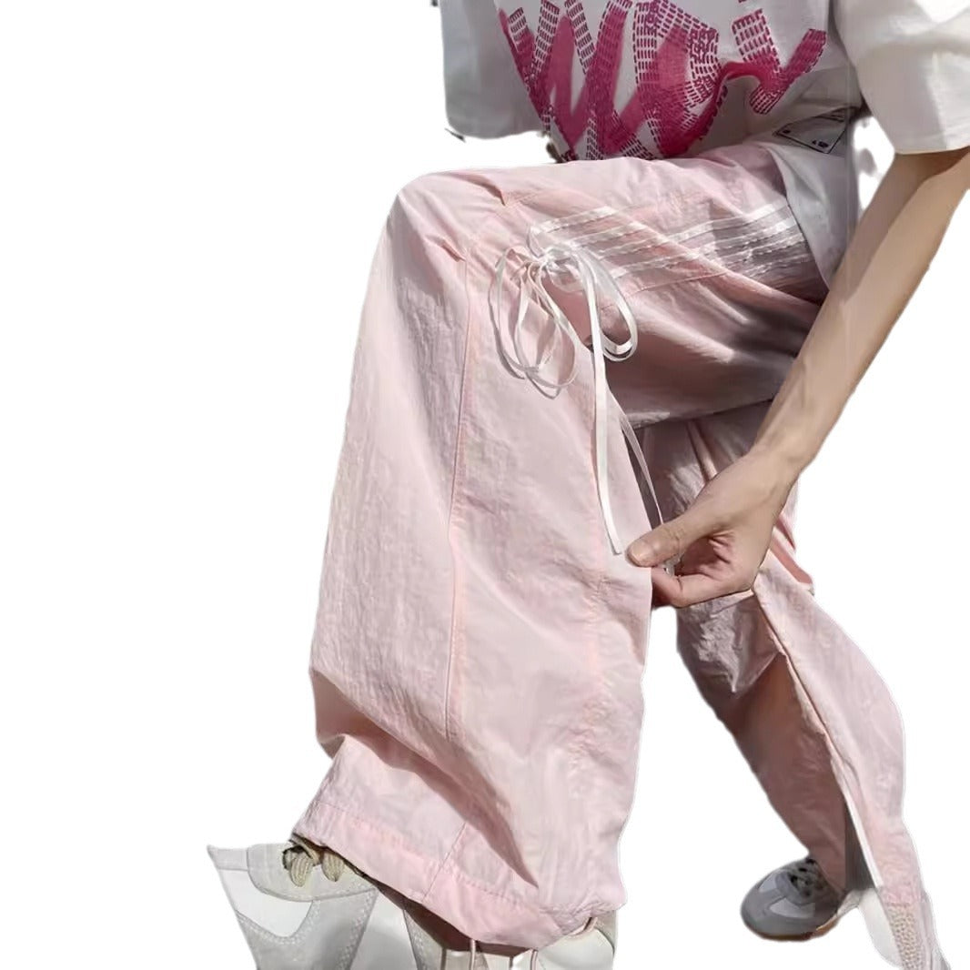 Quick-drying Three-bar Pants Niche Straight Loose Casual Sports Pants