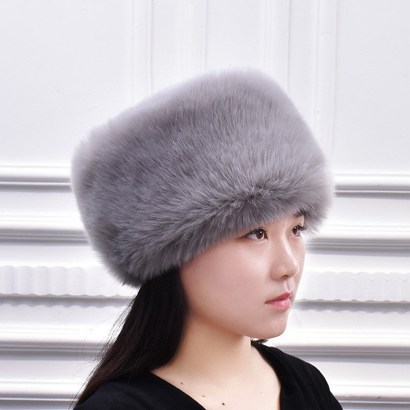 Women's Fashionable All-Match Hat, Northeast Ethnic Style Artificial Wool Hat, Winter