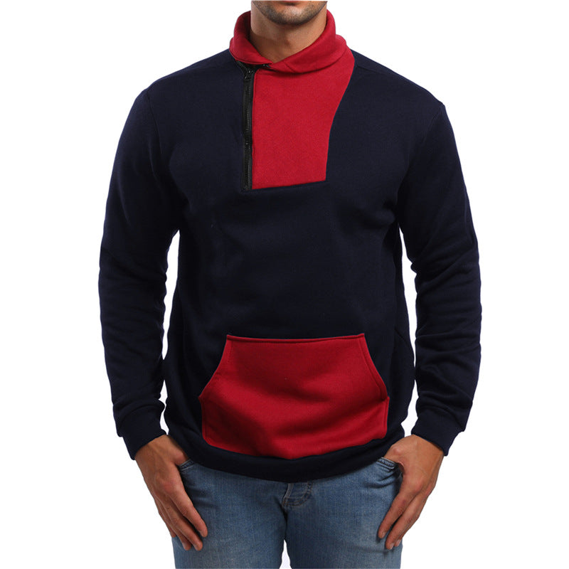 Men's Casual Color Matching Pullover Sweater
