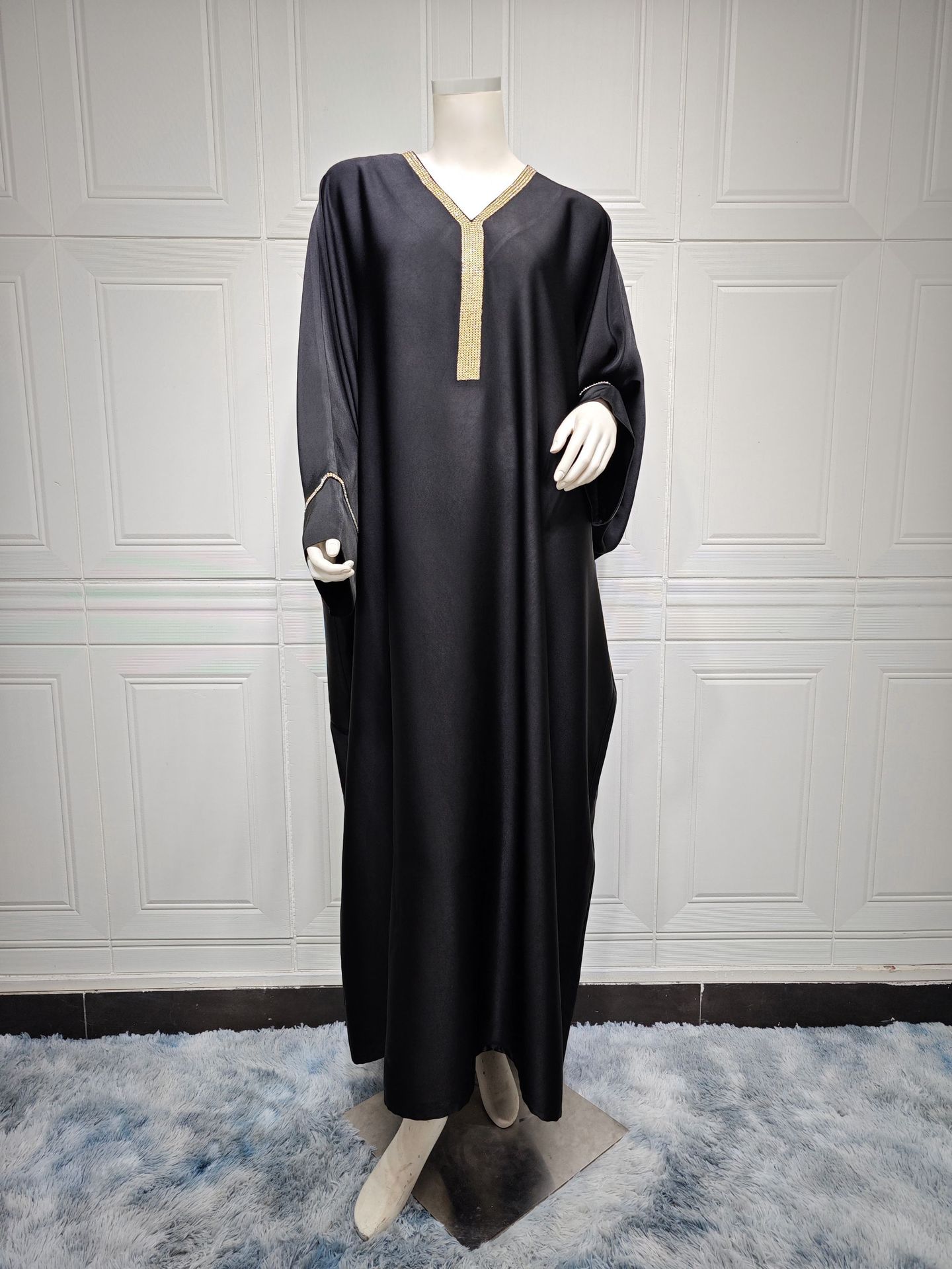 Dame Fashion Kjole Flagermusærme Kaftan