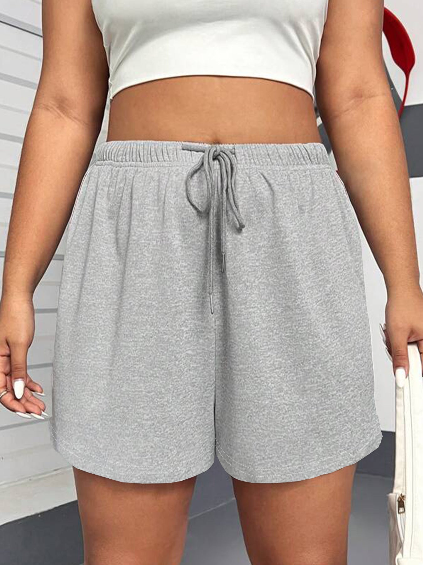 Fashion Drawstring Yoga Outdoor Exercise Shorts Women