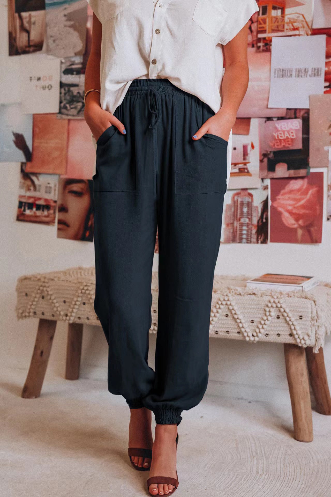 Women's Solid Color Casual Pants